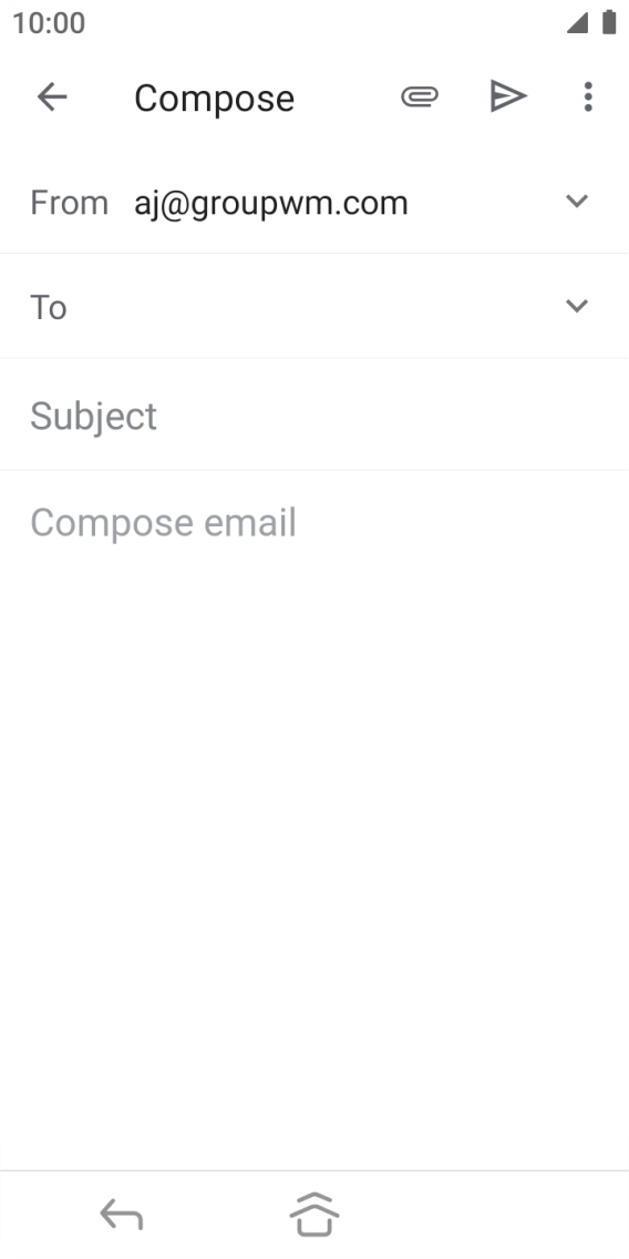 Press the field next to 'To' and key in the first letters of the recipient's name. Press the field next to 'To' and key in the first letters of the recipient's name.