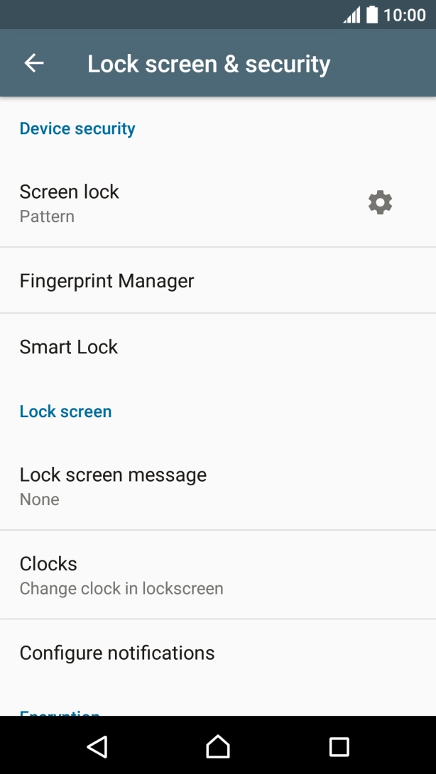 Press Screen lock and key in the current phone lock code.
