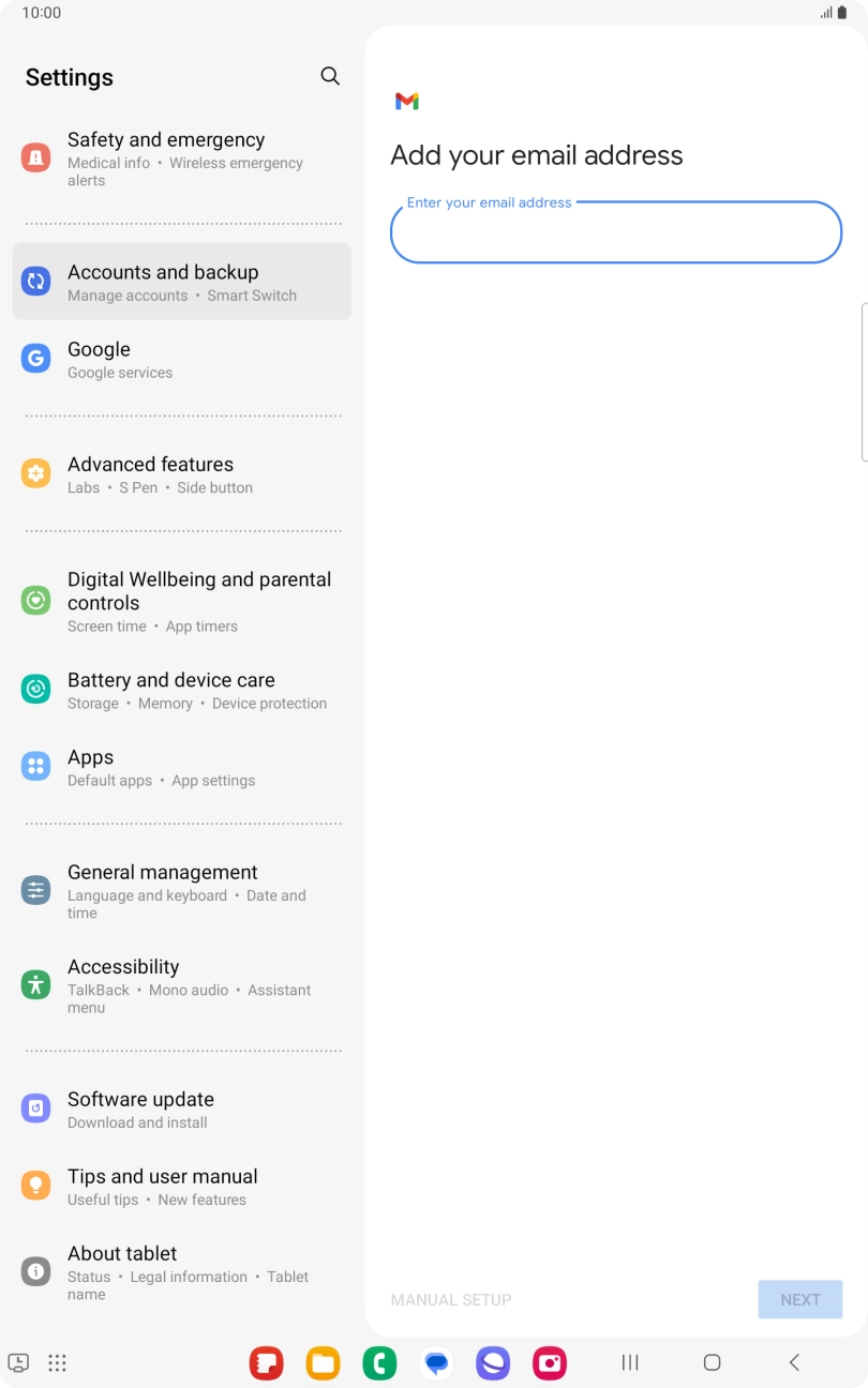 Press the field below 'Enter your email address' and key in your email address. Press the field below 'Enter your email address' and key in your email address.