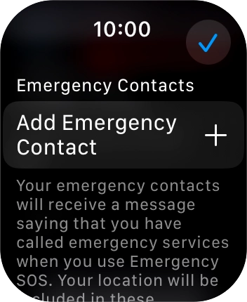 Press Add Emergency Contact and follow the instructions on the screen to key in your emergency info and emergency contacts. Press Add Emergency Contact and follow the instructions on the screen to key in your emergency info and emergency contacts.