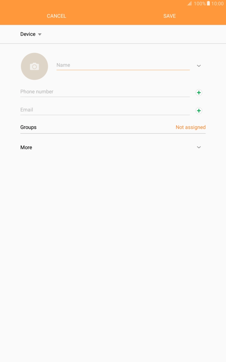 Press Name and key in the required name.