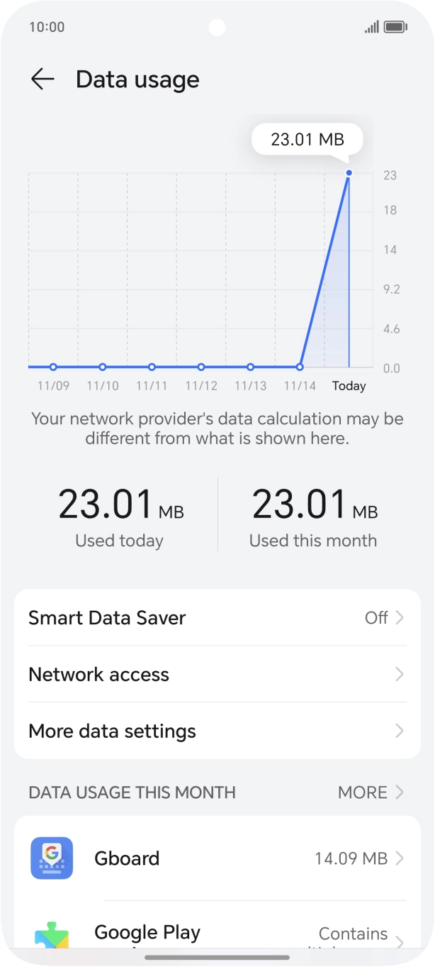 Press Network access. Press Network access.