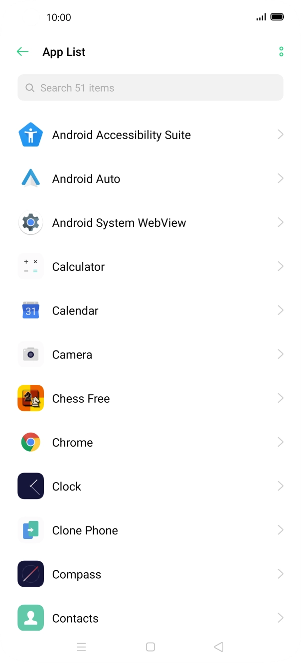 Press the required app.