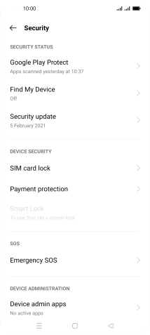 Press SIM card lock.