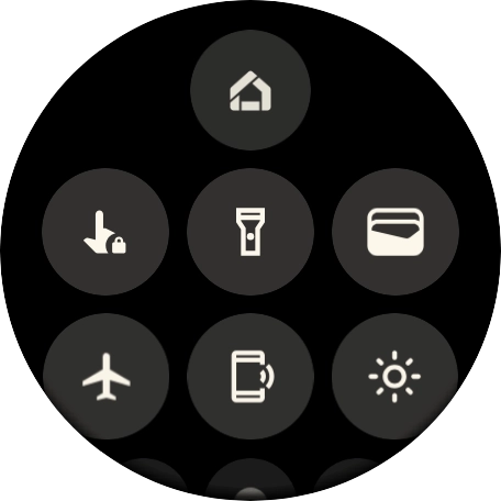 Press the airplane mode icon to turn the function on or off.