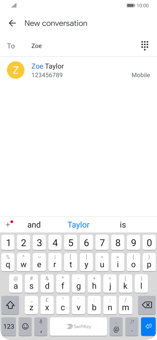 Press the required contact. Press the required contact.