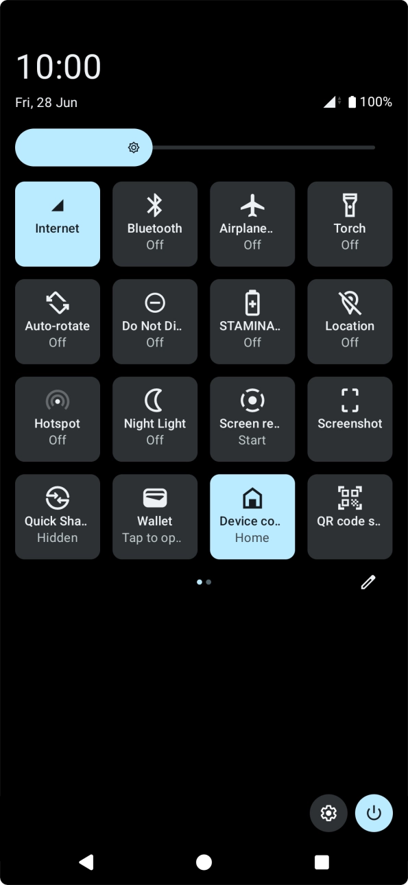 Press the settings icon. Press the settings icon.