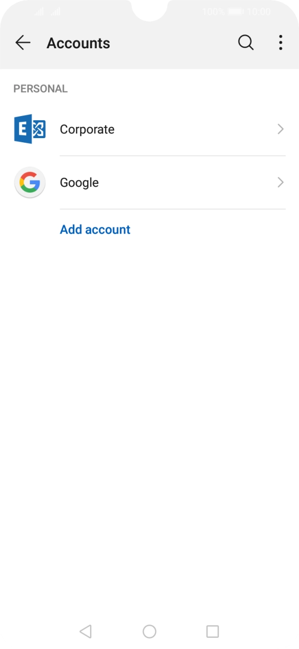 Press Add account. Press Add account.