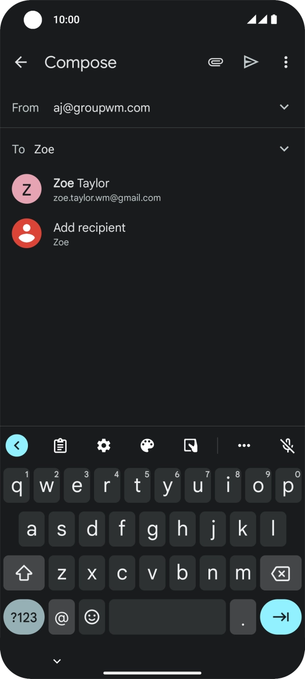 Press the required contact. Press the required contact.