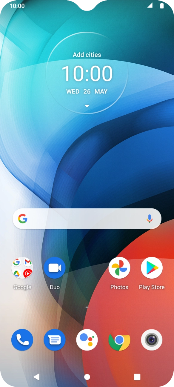 Slide two fingers downwards starting from the top of the screen.
