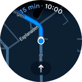 Press the directions icon.