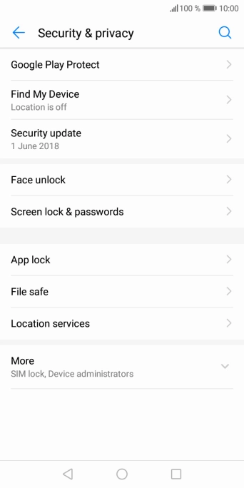 Press Screen lock & passwords.