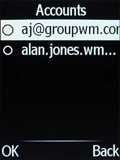 Select the required email account.