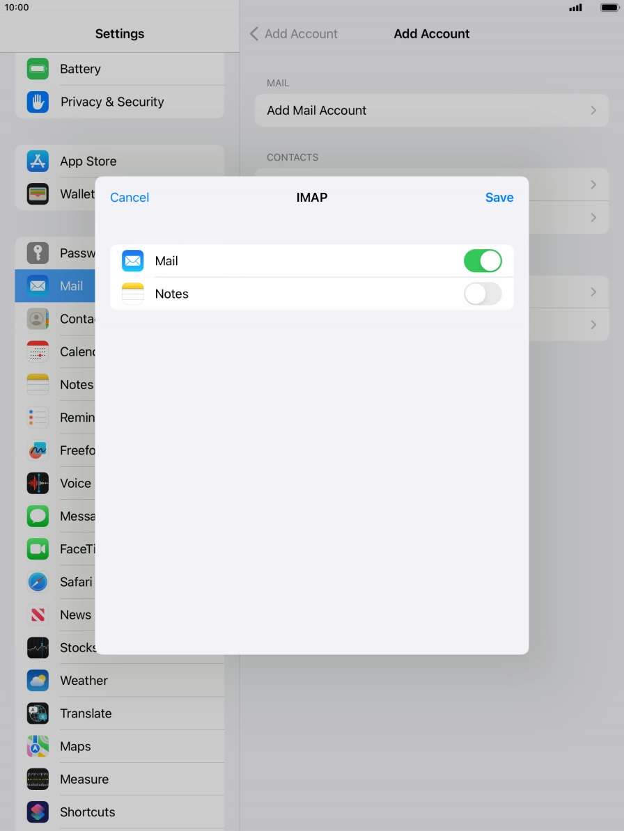 Press Save. Your email account has now been set up. To select more settings for incoming and outgoing server, proceed with the following steps. Press Save. Your email account has now been set up. To select more settings for incoming and outgoing server, proceed with the following steps.