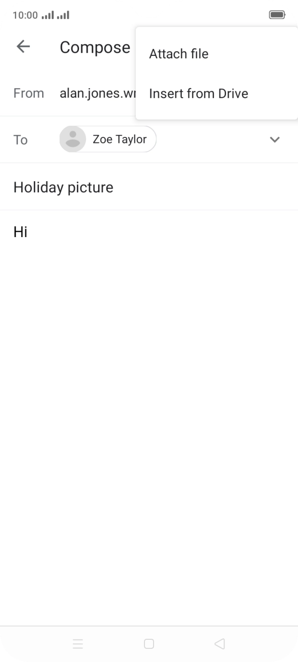 Press Attach file and go to the required folder.