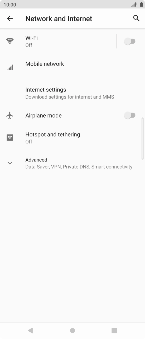Press Hotspot and tethering. Press Hotspot and tethering.
