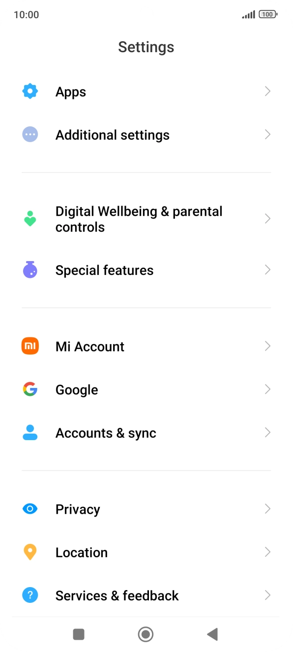 Press Accounts & sync.