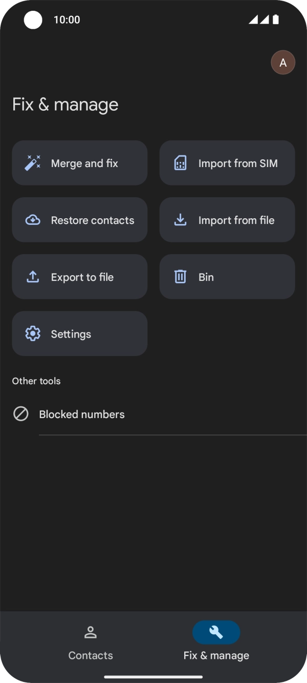 Press Import from SIM.