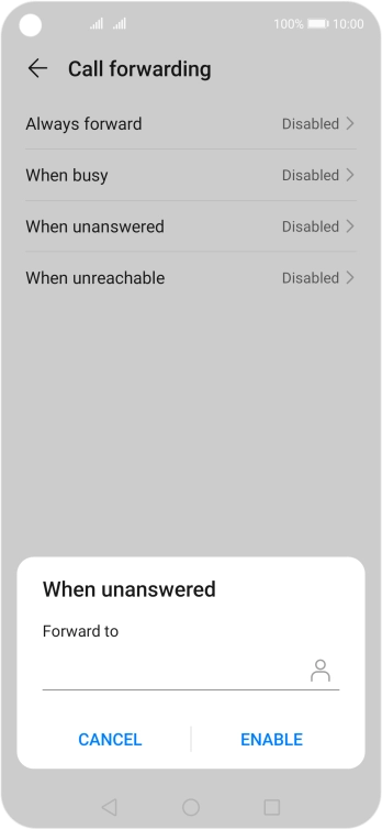 Key in 901 and press ENABLE.
