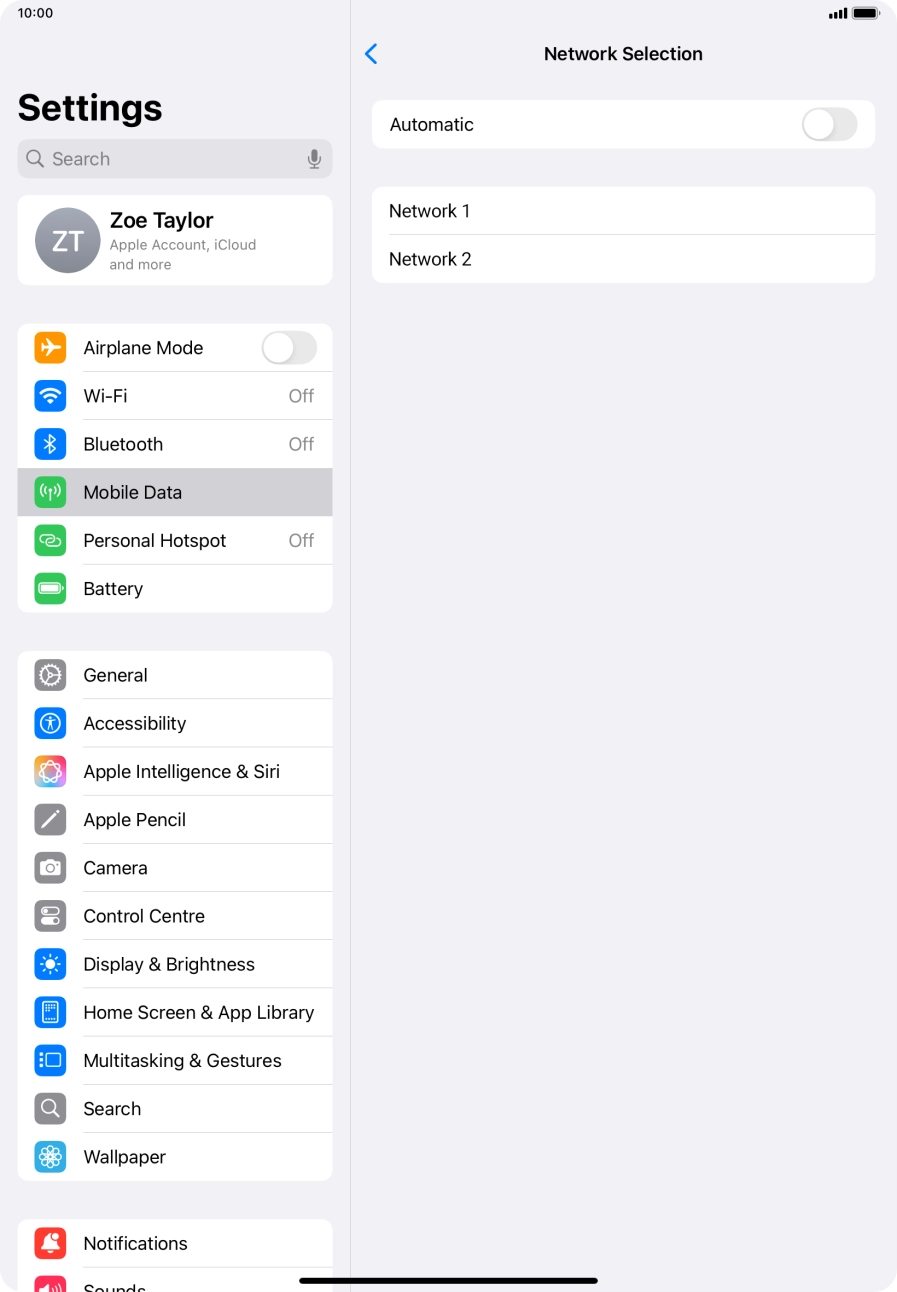 If you turn off the function, press the required network. If you turn off the function, press the required network.