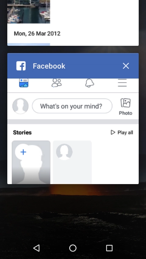 To end one running application, slide your finger right on the required application.