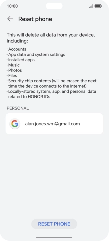 Press RESET PHONE.