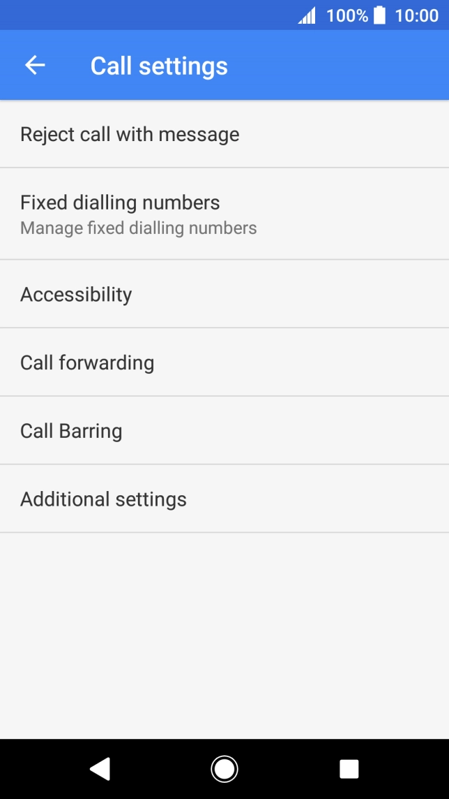 Press Call forwarding.