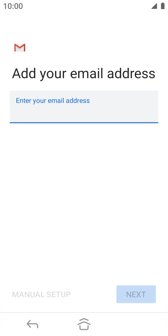 Press the field below 'Enter your email address' and key in your email address. Press the field below 'Enter your email address' and key in your email address.