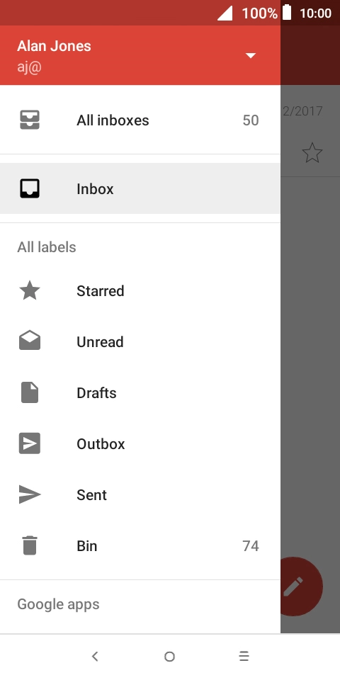 Press the drop down list.