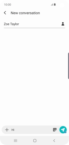 Press the send icon when you've finished your text message.
