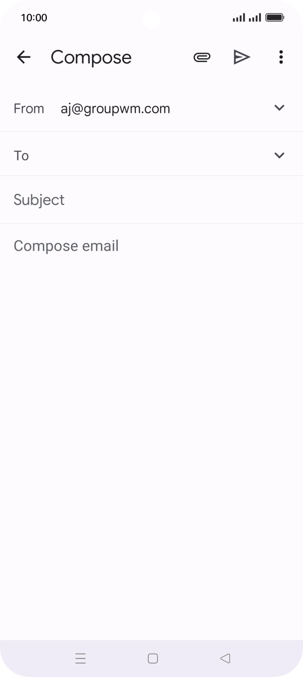 Press the field next to 'To' and key in the first letters of the recipient's name. Press the field next to 'To' and key in the first letters of the recipient's name.