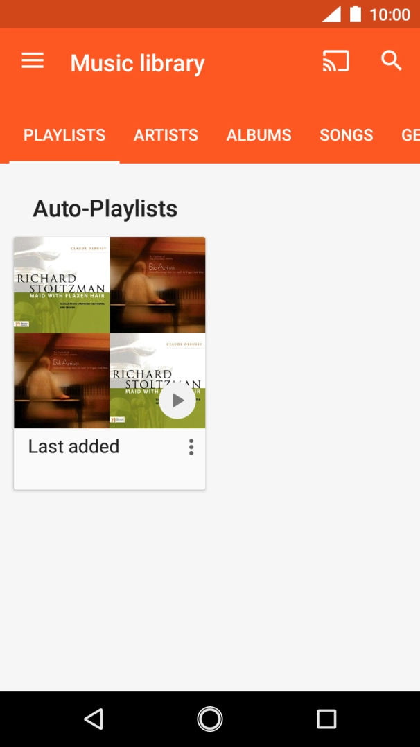 Press the required category and go to the required audio file.