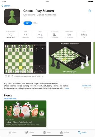 Press GET and follow the instructions on the screen to install the app.
