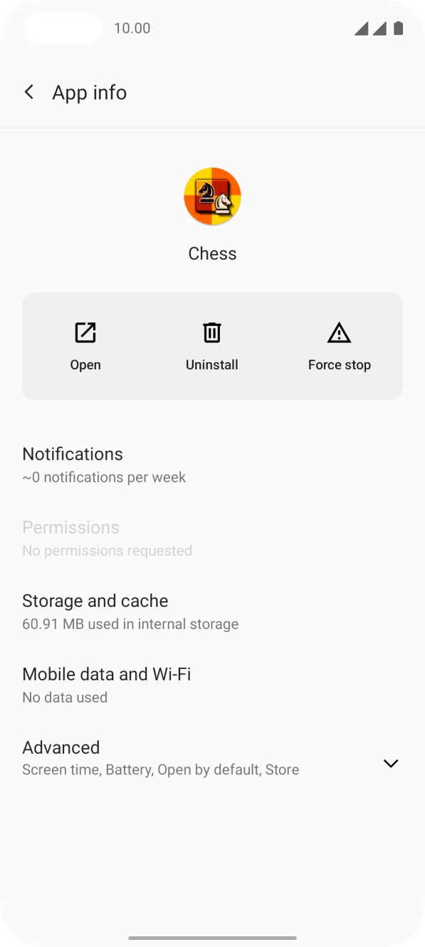 Press Storage and cache.