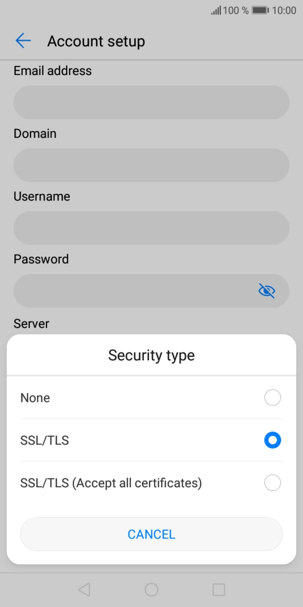 Press None to turn off the function.