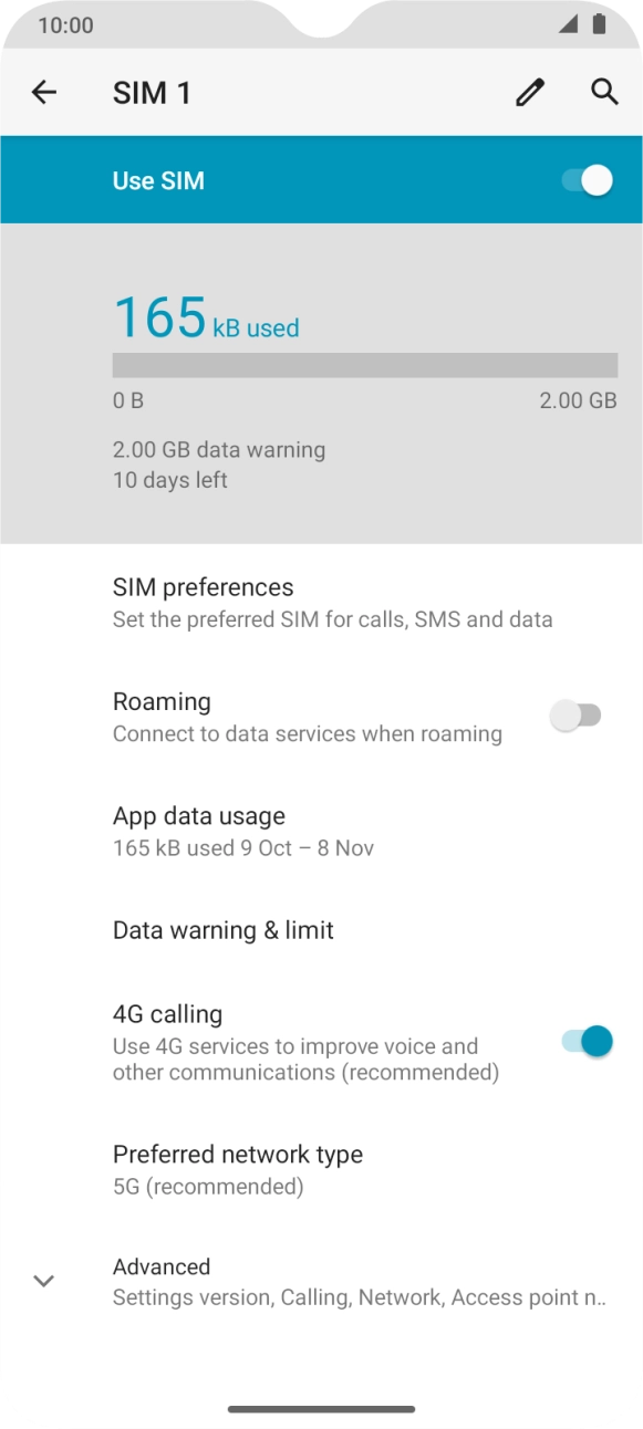 Press Advanced. Press Advanced.