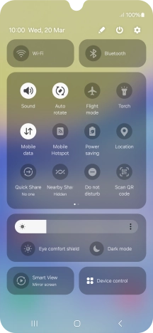 Press the settings icon.