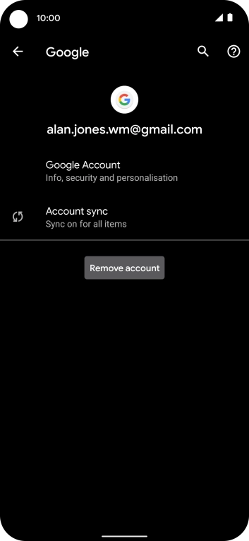 Press Account sync.