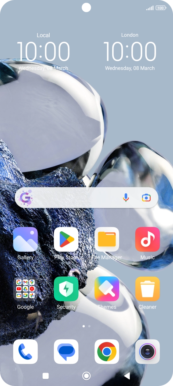 Slide two fingers downwards starting from the top of the screen.