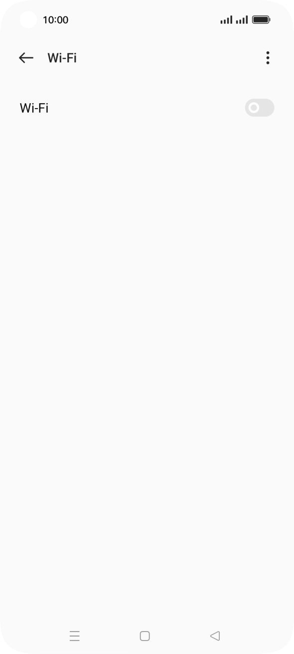 Press the indicator next to 'Wi-Fi' to turn on the function.