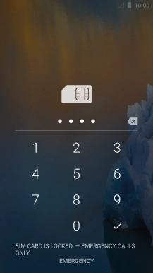 Key in your SIM PIN and press the confirm icon. The default SIM PIN is 0000.