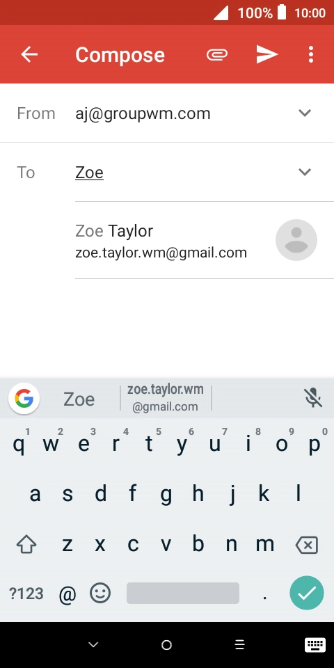 Press the required contact.