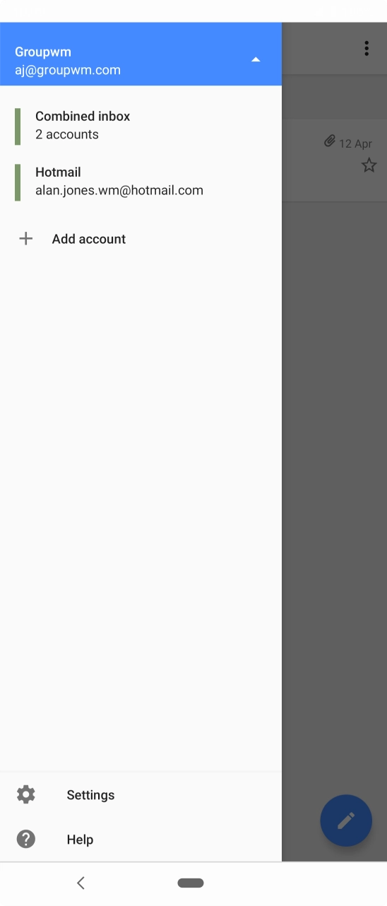 Press the required account. Press the required account.