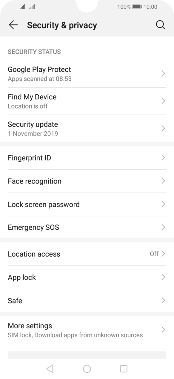 Press Location access. Press Location access.