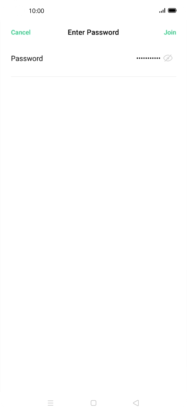 Key in the password for the WiFi network and press Join. Key in the password for the WiFi network and press Join.