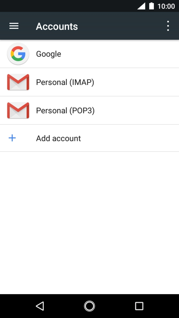Press the menu icon.