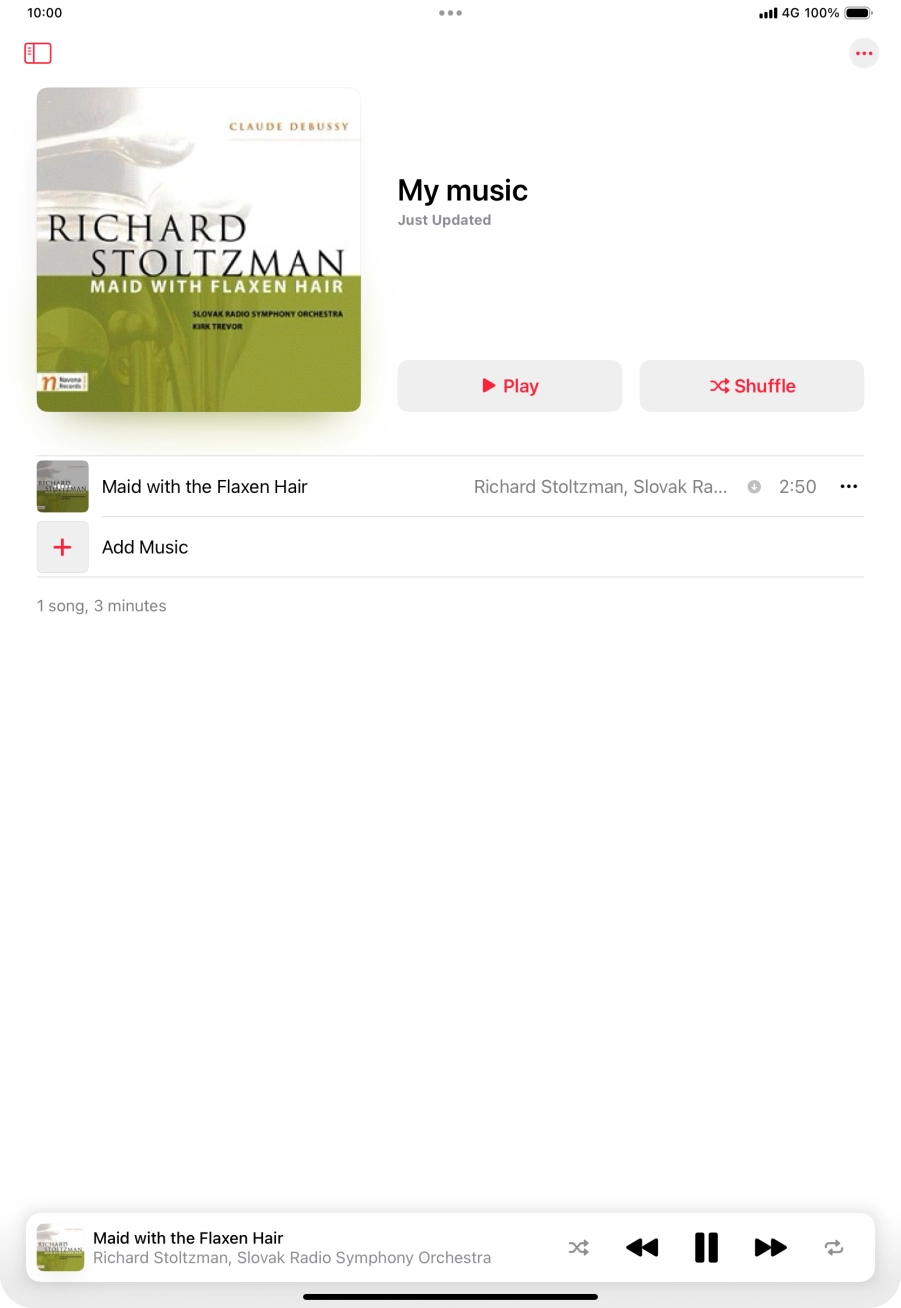 Press the song title. Press the song title.