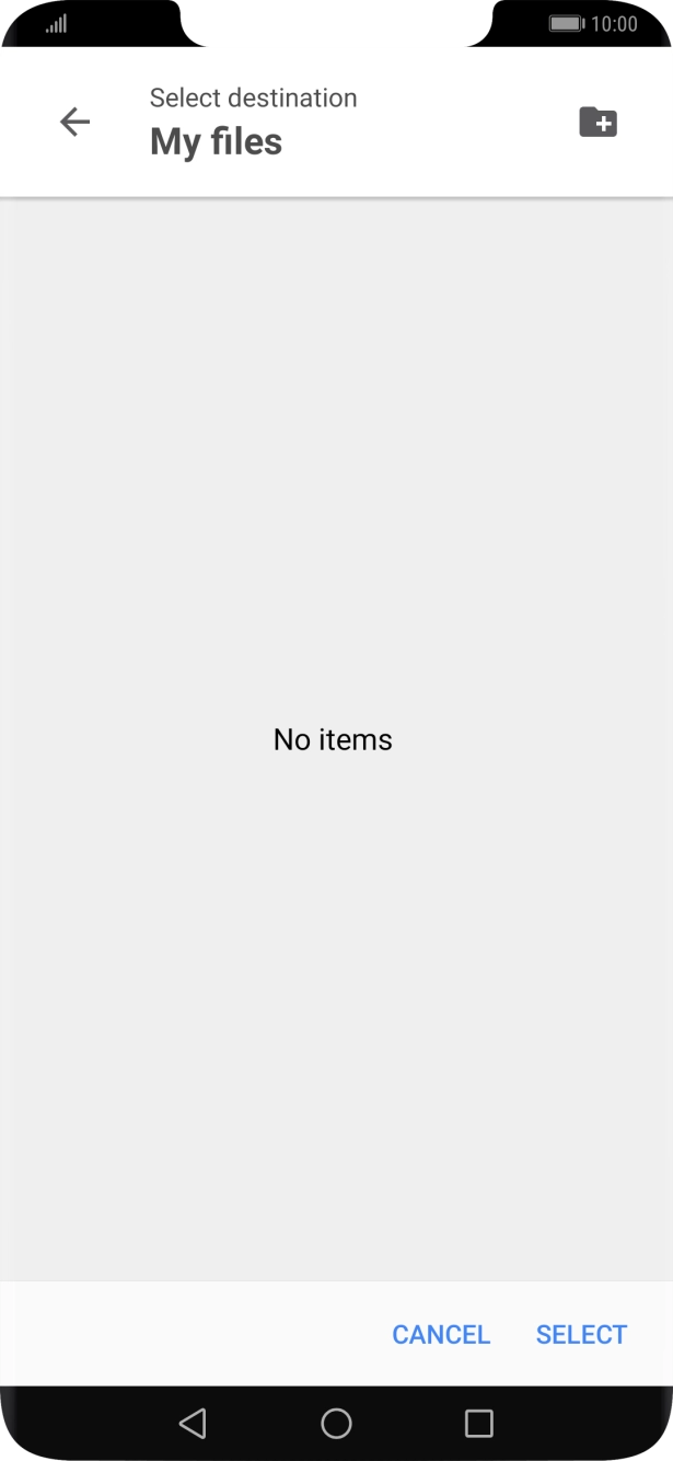 To create a new folder, press the new folder icon and follow the instructions on the screen to create a new folder. To create a new folder, press the new folder icon and follow the instructions on the screen to create a new folder.