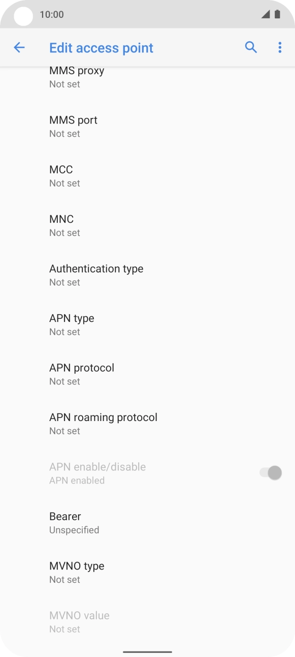 Press Authentication type.