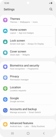 Press Lock screen.
